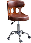 Mlaea Classroom Dormitory Hotel Chair Gaming Club Bar Chair with Adjustable Height Executive Swivel Computer Chair 40 * 44-54CM(Color:#1)