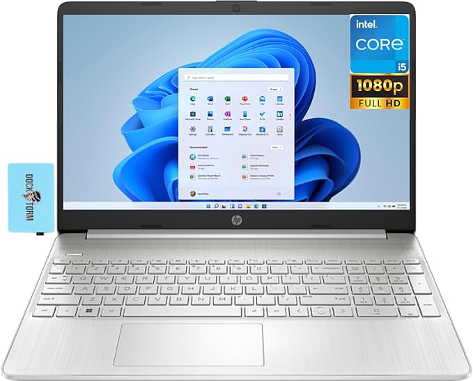 HP 15.6 FHD High Performance Business Laptop (Intel i5-1135G7 Upto 4.2 GHz 8GB RAM 512GB m.2 SATA SSD AC WiFi Bluetooth HD Webcam SD Reader Win 11 Pro) Bundle w/DKZ Hub USB Port Expander