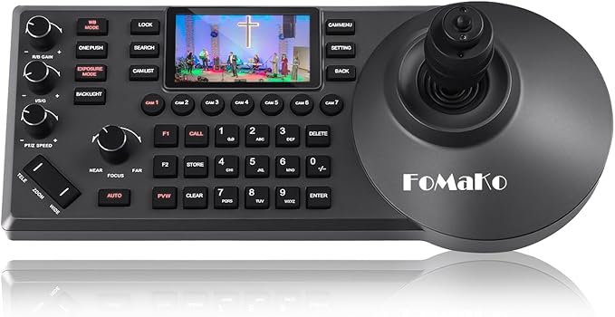 FoMaKo NDI PTZ Camera AI Auto-Tracking Gen 3 20x Optical Zoom for Texas Hold'em Livestreaming or Sports Live Production[ (FMK20UH NDI+KC608)