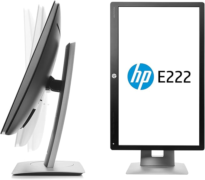 HP EliteDisplay E222 Full HD 22 Inch LED Monitor 1080p at 60Hz VGA HDMI Display Port USB 2.0 178 Degree Viewing Angle 7ms Response Time 250 Cd/m Brightness (Renewed) Black &amp Silver