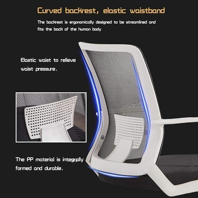 Office Chair Ergonomic Gaming Chair Office Chair Office Chair Waist Support Mesh Computer Chair Armrest Game Seat Lift Swivel Chair Chair (Color : Blue) Needed