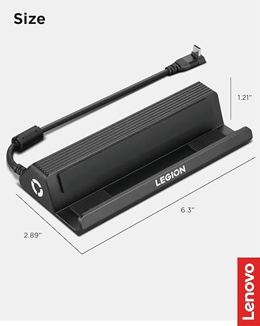 Legion Go USB-C Hub Dock for Legion Go – 6-in-1 Dock Port Expansion Charging Video Ethernet Support