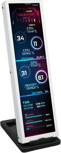 8.8 Inch USB Mini Screen 1920x480 for aida64 PC CPU HDD Data Monitor Computer Temperature Display Mini Secondary Screen PC Temp Monitor Chassis Screen White