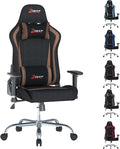 Gaming Chair High-Back Ergonomic Computer Chair Adult Lumbar Support Breathable Fabric Office Chair 3D Independent Armrests(1005-Brown)