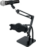 Rockville RMC-XLR Bundle: High-End Metal Handheld Wired Dynamic Microphone w (2) Cables iSTAND 85 Dual Desktop Boom Arm Stand for Mic/iPhone/iPad 2-Items