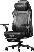 AutoFull M6 Gaming Chair Ergonomic Office Chair with Ventilated Heating AUTO Dynamic Tracking Lumbar Support 6D Adjustable Armrests and Footrest (Black)