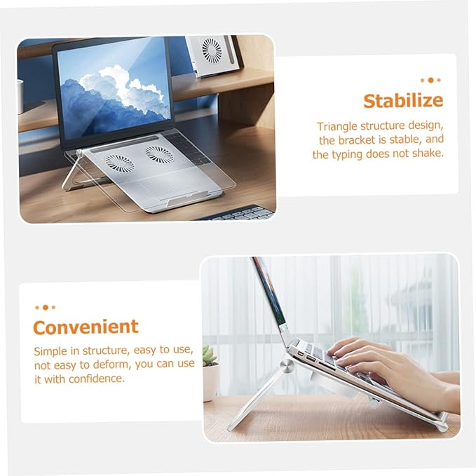 DOITOOL Ergonomic Stand Fan 2-Fan Cooling Pad Portable Radiator for Laptops and Adjustable Height