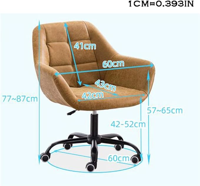YYDS Chair Light Luxury Gaming Chair with Steel Feet Rotatable Computer Chair for Bedroom and Living Room Ergonomic Office Chair Ergonomically (Size : Gray)