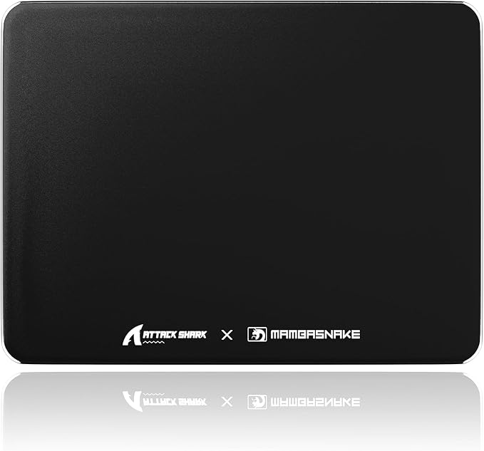 ATTACK SHARK CM05SE Glass Gaming Mouse Pad for FPS &amp Esports Nano-Etched Tempered Glass SurfaceUltra-Smooth Low Friction Hard MousepadWaterproof Large Desk Mouse Mat for PC SetupBlack