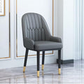 Office Chair Gaming Chair Computer Chair Living Room Furniture Design Armchairs Nordic Chair Metal Leather Material Dining Room Chairs Leisure Computer Stool (Color : Grau)