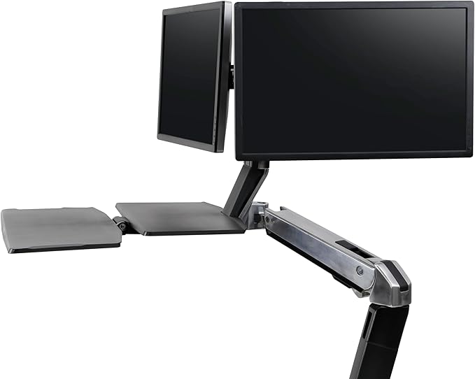 Ergotron – Dual Monitor Double Hinged Bow – Add-on for WorkFit Monitor Kits