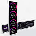 WOWNOVA 9.2 LCD Screen Inside PC Case Computer Temp Monitor Screen 1 Click 1 Cable to Get Started Quickly PC Temperature Display IPS Sensor Panel CPU RAM HDD Data FPS Mini Monitor (White)
