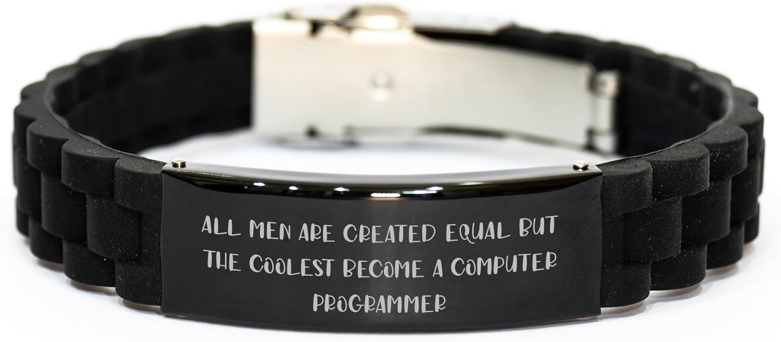 Computer Programmer Glide lock Clasp Bracelet Gifts for Men from Friends and Coworkers Unique Christmas Memorable Presents for Coolest Computer Programmers