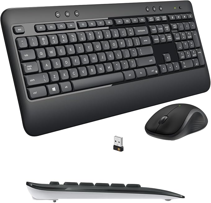 Lenovo ThinkVision T24i 24-inch 1920 x 1080 LED FHD LCD 2-Pack Bundle with HDMI DisplayPort USB Hub Dual Monitor Stand ThinkPad USB-C Dock MK540 Wireless Keyboard and Mouse Gel Wrist Pad