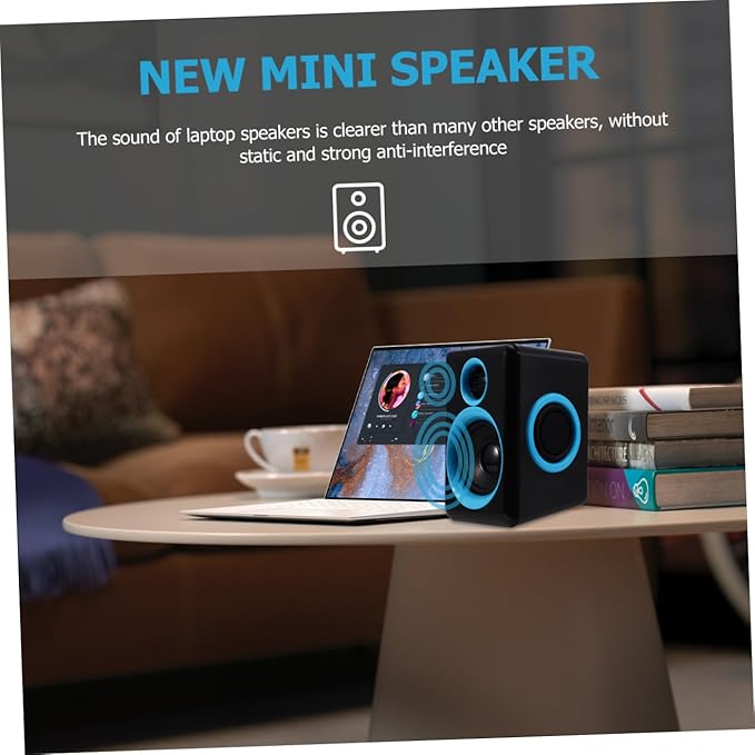 TEHAUX Mini Loudspeaker Box USB 2.0 Computer Speakers for Desktop Laptop Notebook Pc Compact Mini Speaker with Dc 5v Power Home Office Audio Accessories