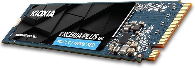 Kioxia EXCERIA Plus G4 NVMe SSD 1TB Internal SSD PCIe Gen5 x4 Read 10000MB/s Write 7900MB/s PCIe 4.0 Backward Compatible for Gaming Decops and Laptops Black Blue