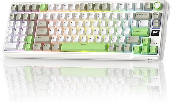 RK ROYAL KLUDGE L98 Wireless Mechanical Keyboard w/Left-Handed Southpaw Design Numpad &amp Hot Swappable Knob Tri-Mode 95% Keyboard BT/2.4G/USB-C Pro Software Gasket Mount Massive 8000mAh Battery
