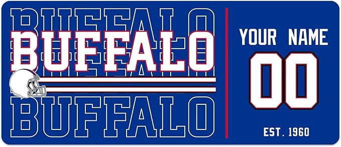 ANTKING Buffalo Mouse Pad Custom Name and Number Desk Pad for Men Women Youth Gifts