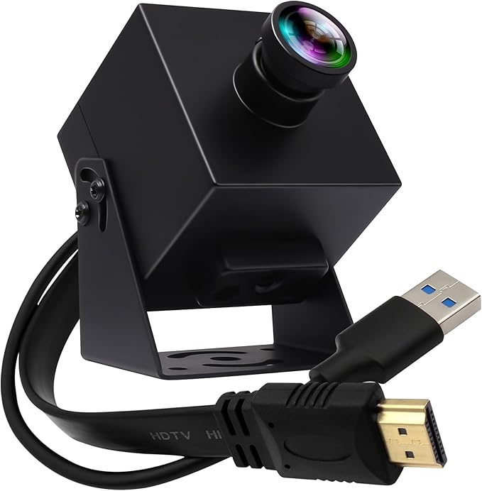 HDMI USB Camera 60fps High Speed Camera 4K HDMI USB3.0 Simultaneous Output PC Camera 2X Digital Zoom Camera with 120 Degree No Distortion Lens Supply for Church Services Worship Education Work