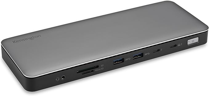 Kensington SD5768T EQ Thunderbolt 4 Docking Station Dual 4K@60Hz via HDMI/TB4 Ports 96W Charging SD/Micro SD Card Slots Ethernet Audio Supports Thunderbolt Share (K35381NA)