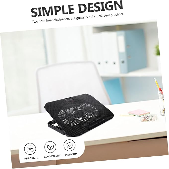 Gadpiparty 14-15.6in Laptop Radiator Cooler CPU Stand Large Metal Mesh Powered Laptop Cooler Stand for Gaming Quiet Design