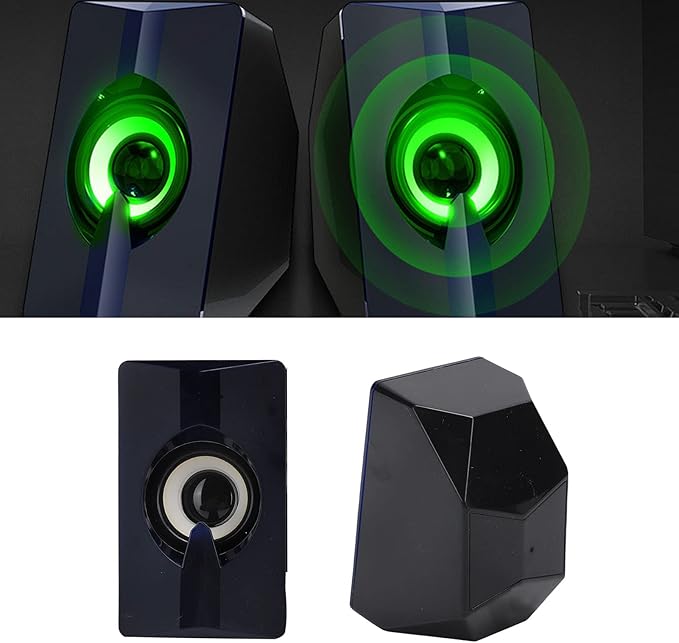 USB Speaker Computer Speakers Colorful Luminous Mini Usb2.0 Portable Mobile Phone Mini Speaker for Laptops Desktop Computers Mobile Phones