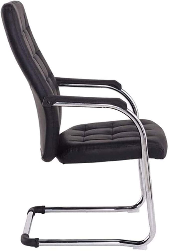 Office Chair Gaming Chair Computer Chair Leisure Meeting Computer Chair Home Office Chair Ergonomic Chair Comfortable Bow Leather Chair Staff Chair (Color : Svart)
