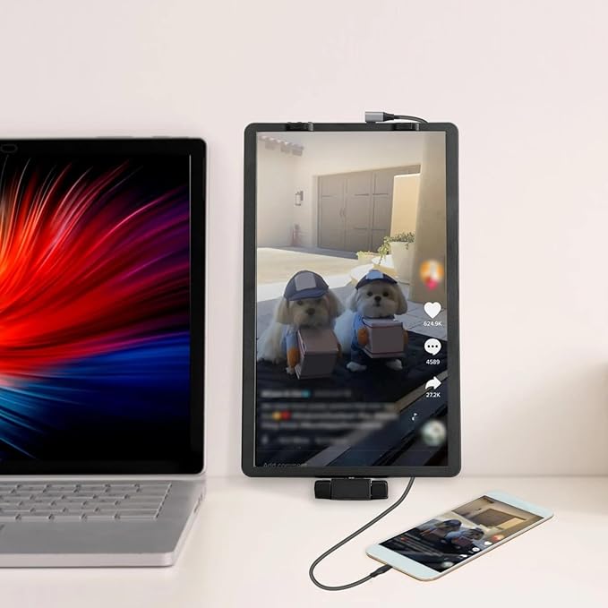 1920x1080 Portable External Monitor Laptop Extender Display Screen for Mobile Devices Second Monitor Display for Gaming