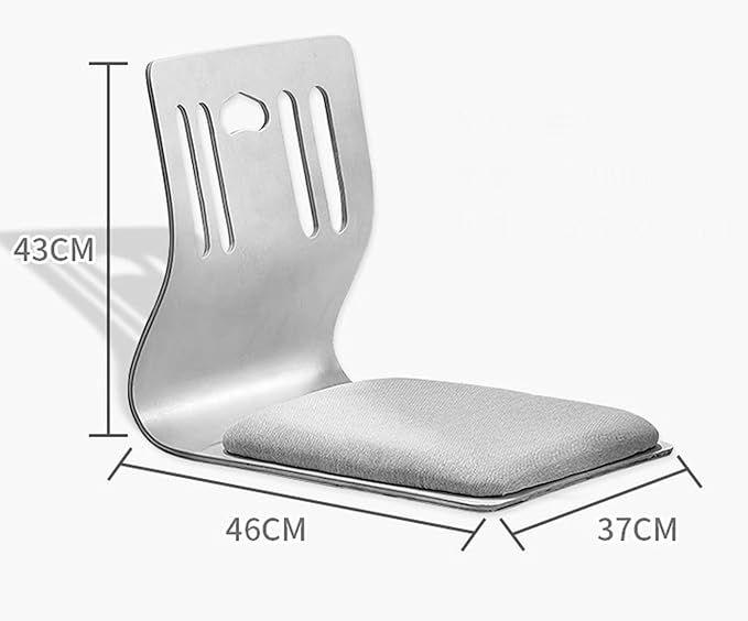 Aimeryup Dormitory Legless Chair Floor Chair Wooden Fabric Cushion Set Back Support Lazy Hotel Parlour 37X46X43CM(Size:37X46X43CMColor:B)