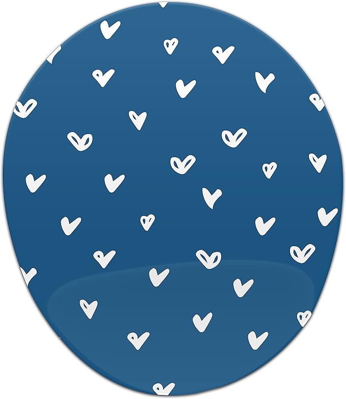 Ergonomic Mouse Pad with Wrist Rest Digital Printed Mouse Mat for Tendon Sheath Problems Non-Slip Base for Office and Home Size: 20 x 23 cm
