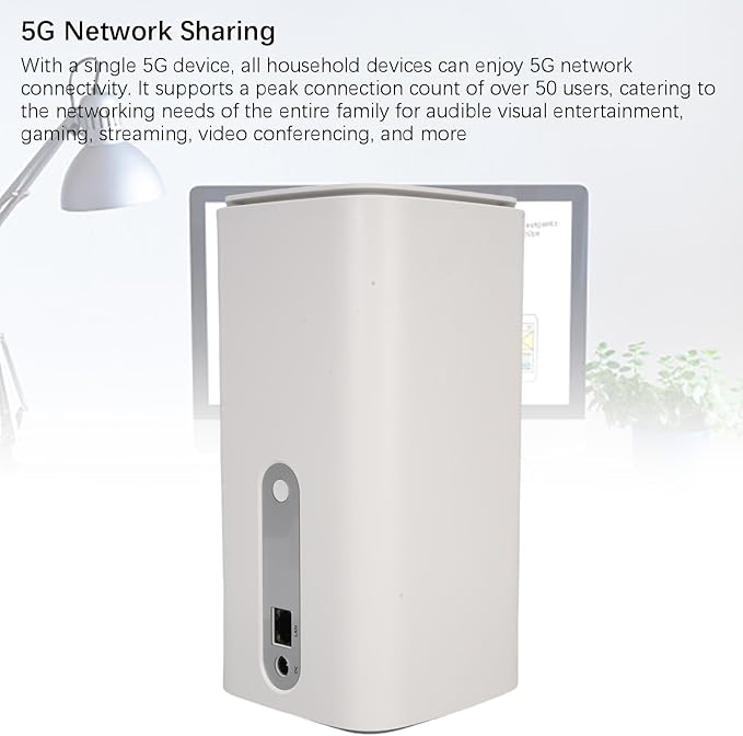 Diyeeni 5G CPE Router with SIM Card Slot 4.67Gbps High Speed Dual Band WiFi 6 Wireless Device 4 x MIMO 5G Cellular Router Dual Band SA NSA for Home Office Indoor (US Plug)