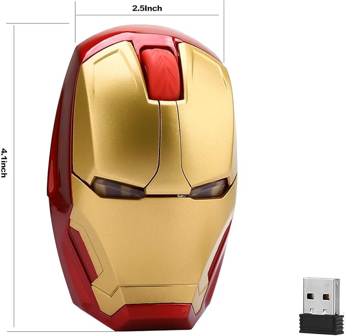 Cool Wireless Mouse 2.4 G Portable Ergonomic Optical Wireless Mouse with USB Receiver | for Notebook PC Laptop Computer MacBook | with 8G USB Flash Drive | 3 Adjustment Levels