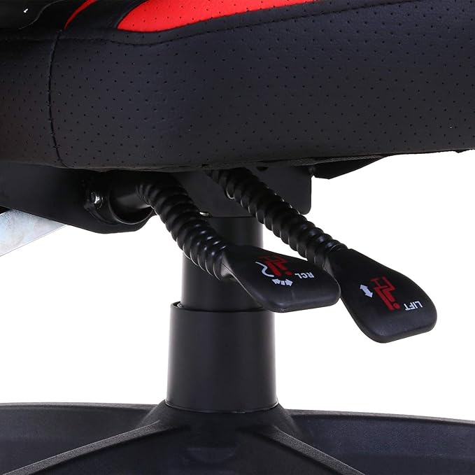 不二貿易(Fujiboeki) Fuji Boeki 19427 Rays Gaming Chair Personal Chair Width 27.0 x Depth 25.8 x Height 46.5-49.2 inches (68.5 x 65.5 x 118-125.5 cm) Red Mesh Rotatable Reclining