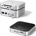 iDsonix Mac mini M4 Dock with M.2 NVMe/SATA SSD Enclosure 2*USB A 10Gbps 2*USB A 5Gbps TF/SD Slot 3.5mm Audio Docking Station for Mac mini M4/ M4 Pro- M4D1