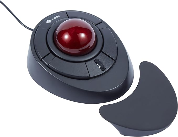 Wired Ergonomic Trackball Mouse Programmable Roller Ball Mice Tilt Scroll