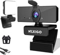 NexiGo 1080P Business Webcam Kits N660 HD Web Camera with Microphone and Privacy Cover Software Control Enhanced Video Conference Lighting Kit with Webcam Style Clip for Zoom/Skype/Teams