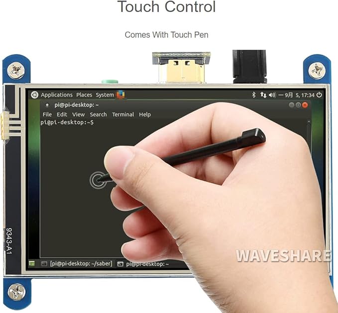 waveshare 4inch Resistive Touch Screen LCD Compatible with Raspberry Pi 4B/3B+/3A+/2B/B+/A+/Zero/Zero W/WH/Zero 2W CM3+/4 480×800 Resolution HDMI IPS Supports Windows