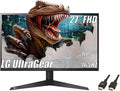 LG 27 inch Ultragear Gaming Monitor FHD (1920 x 1080) 165Hz 1ms 3-Side Virtually Borderless AMD FreeSync Premium with 5ave HDMI Cable