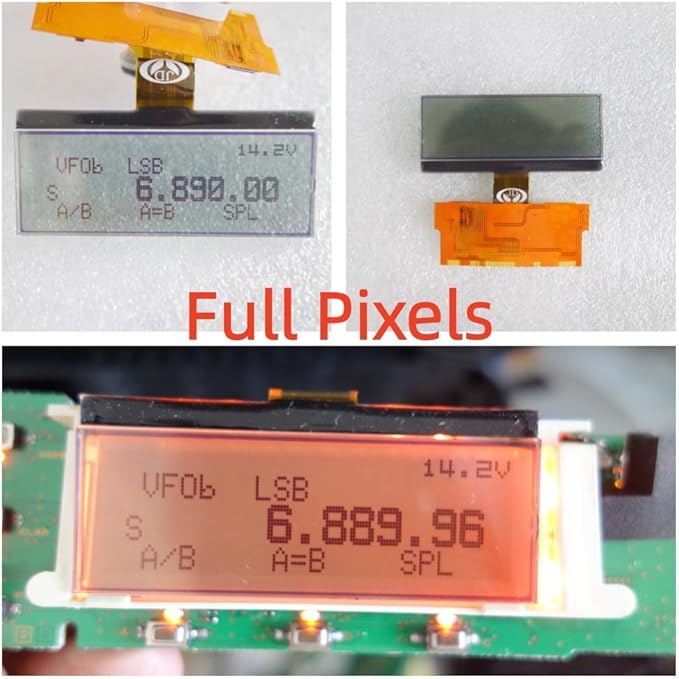 Full Pixels for YAESU FT-857/857D LCD Replacement Part 'Zebra Stripes' Issue Full Pixels