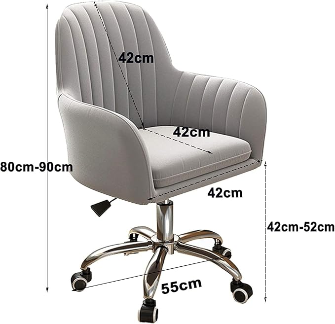 Work Chair Swivel Chair Velvet Upholstered Seat Backrest Lift Game Chair Chair Needed