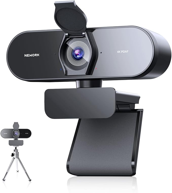 4K Webcam with Sony Sensor PDAF Autofocus 1080P@60FPS 2 Noise Reduction Mics Auto Light Correction USB Plug&ampPlay Privacy Cover 79°FOV Streaming Camera for PC Mac Laptop Video Calls