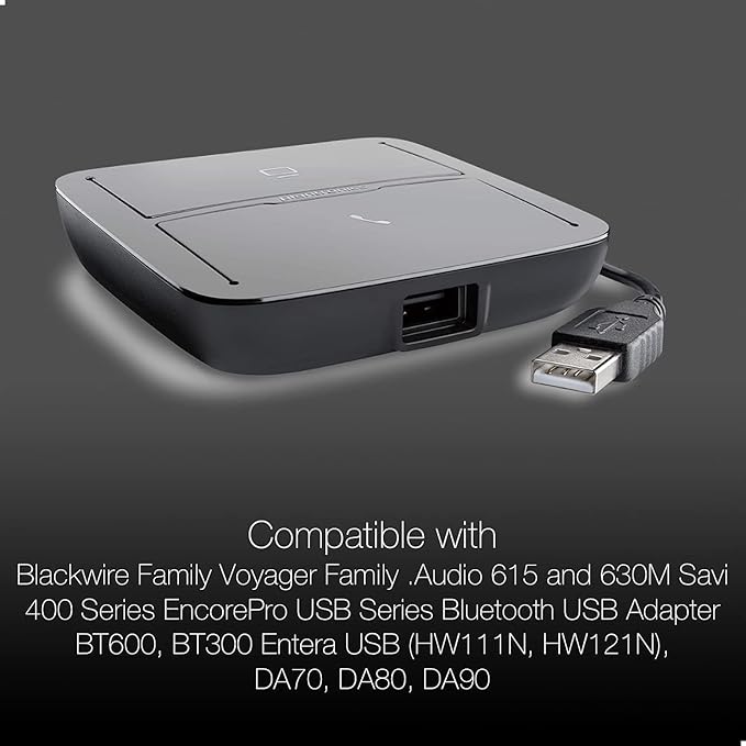 Poly MDA 220 USB Hub for Deskphone PC Mac USB-A for Poly Headsets Built for Communications Compatible with Zoom Teams Avaya Cloud Cisco Webex RingCentral and UC GTW Microfiber Included