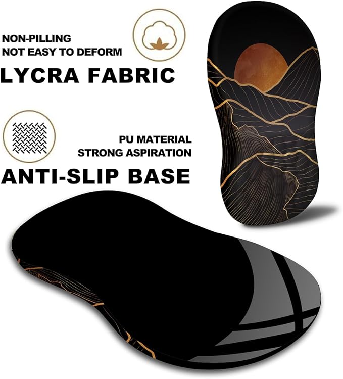 Mouse Pad Wrist Support Ergonomic Mouse Pad with Massage Dot Comfortable Computer Mouse Pad for Laptop Wrist Rest Pain Relief Mousepad with Non-Slip PU Base for Office &amp Home 12 x 8 in