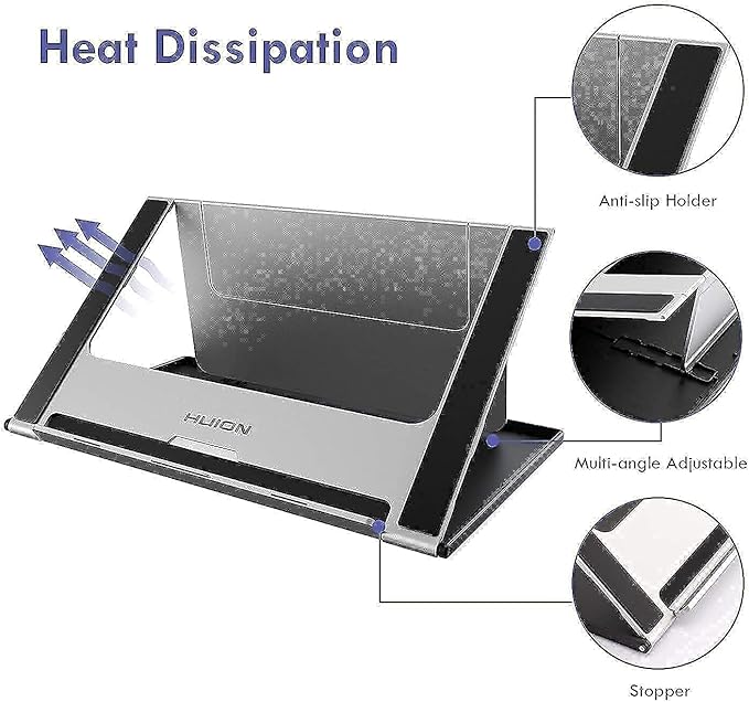 HUION KAMVAS Pro 16 Drawing Tablet with Screen Full-Laminated Graphics Tablet with Battery-Free Stylus Art Tablet with 6 Hot Keys Touch Bar Adiustable Stand - 15.6inch Graphic Tablet for PC/MAC/Linux