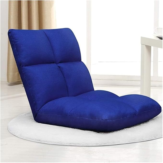 ELEFOCUS Folding Sofa Chair Folding Floor Chair Computer Chair On Single Bed 5 Speed Adjustment for Bay Window Bedroom(Green)