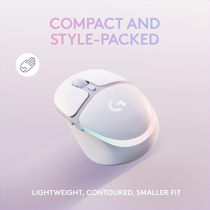 Logitech G Wireless Gaming Combo G715 Keyboard Linear + G705 Mouse Customizable LIGHTSYNC RGB Lighting Lightspeed Wireless Bluetooth PC/Mac/Laptop - White Mist