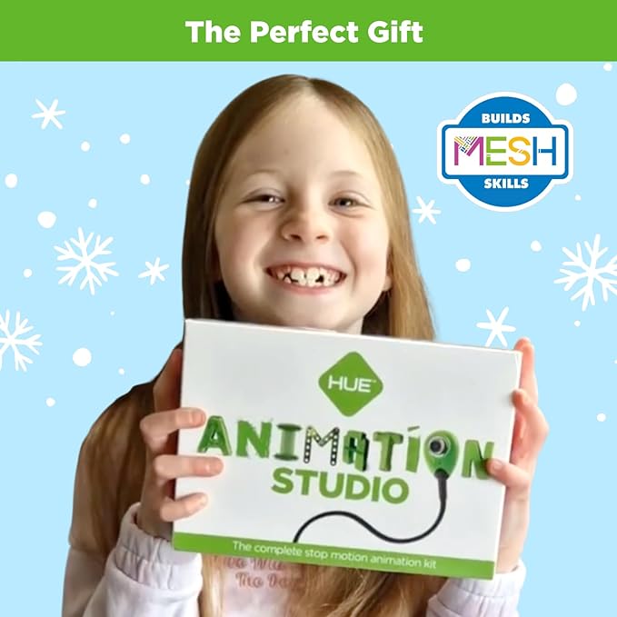 HUE Animation Studio: Complete Stop Motion Kit (Camera Software Book) for Windows/macOS (Green) with Carry Case