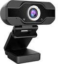 Webcam 1080P with Microphone USB Desktop Laptop Camera Mini Plug and Play Video Calling Computer Camera Built-in Mic Flexible Rotatable Clip