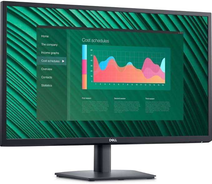 Dell E2723H Monitor - 27 inch FHD (1920 x 1080) | 16:9 | 300 nits | Anti-Glare | 16.7 Million Colors