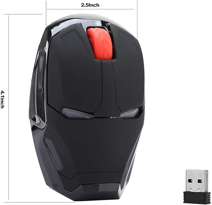 Cool Mouse for Laptop Gaming Mouse Wireless 2.4 G Portable Ergonomic Optical Mouse Mouse with USB Receiver for Notebook PC Laptop MacBook | 3 Adjustment Levels